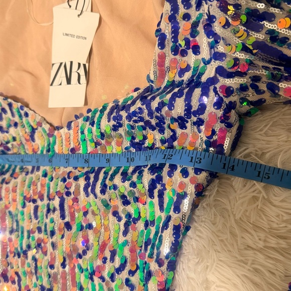Zara Limited Edition 2019 Multicolored Sequin Mini Dress Size XS - NWT - Picture 13 of 16